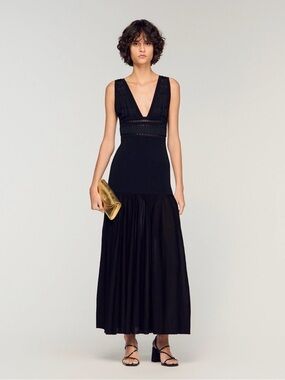 sandro molina striped knit dress SANDRO MOLINA DRESS by Sandro